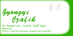 gyongyi czafik business card